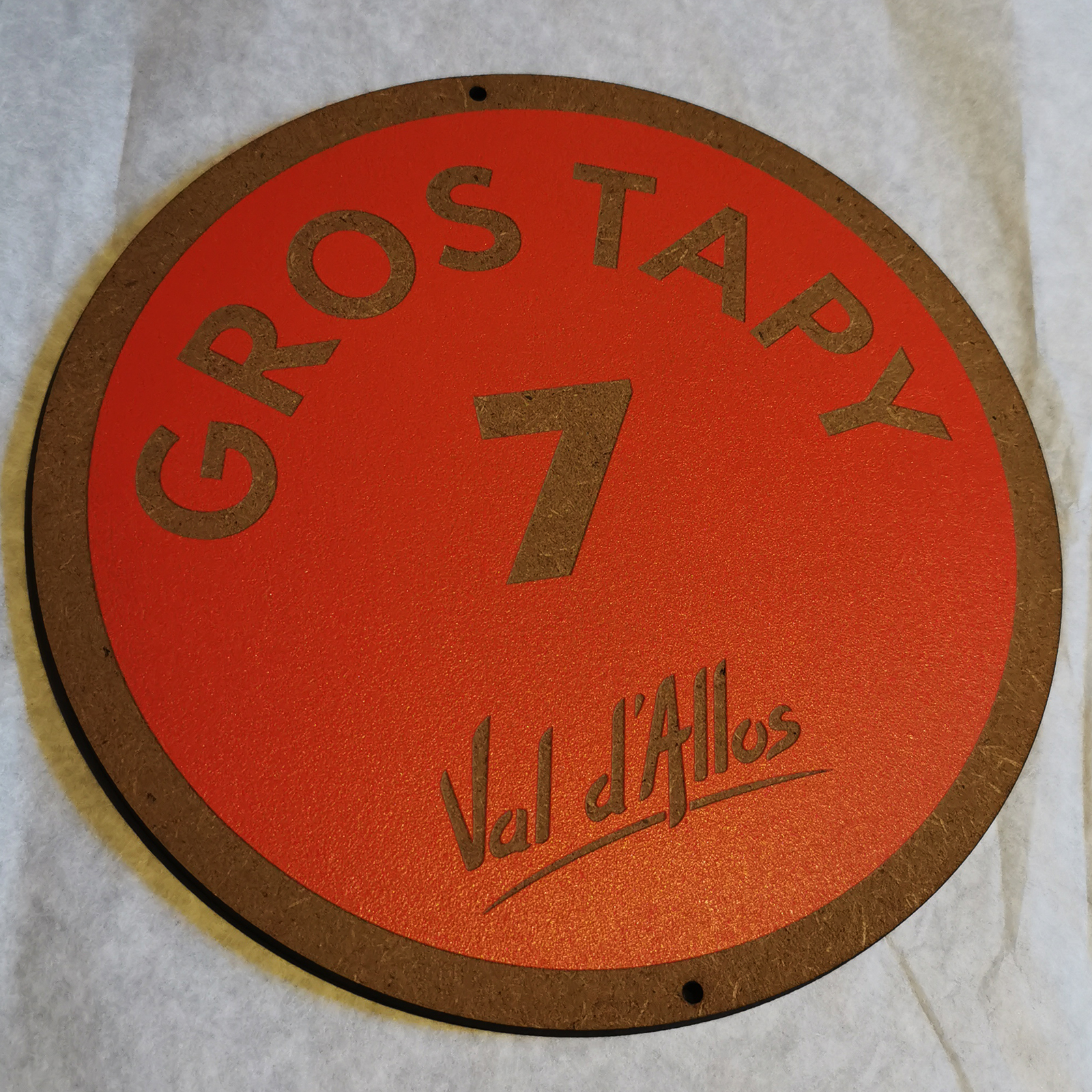 Panneau de piste de ski personnalisé