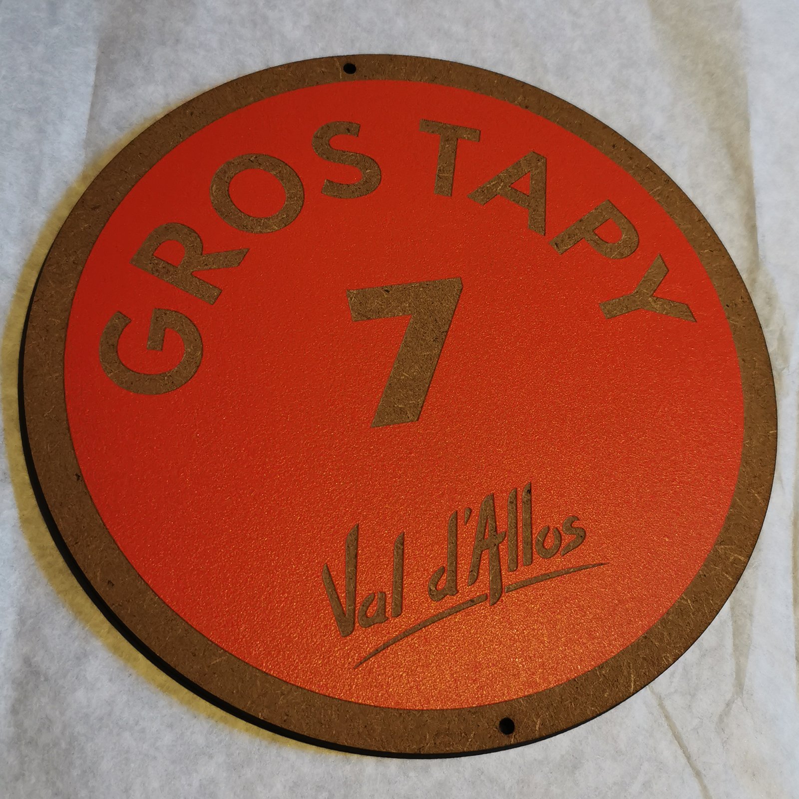 Panneau de piste de ski personnalisé
