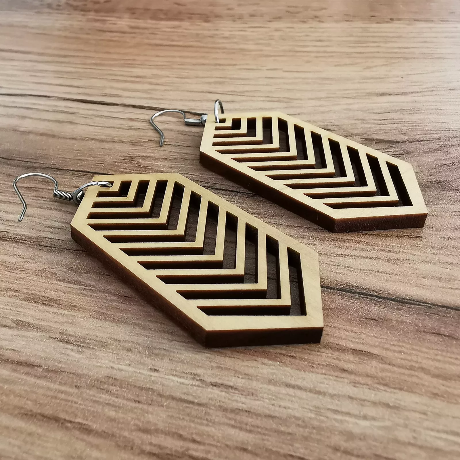 Boucles d'oreilles en bois