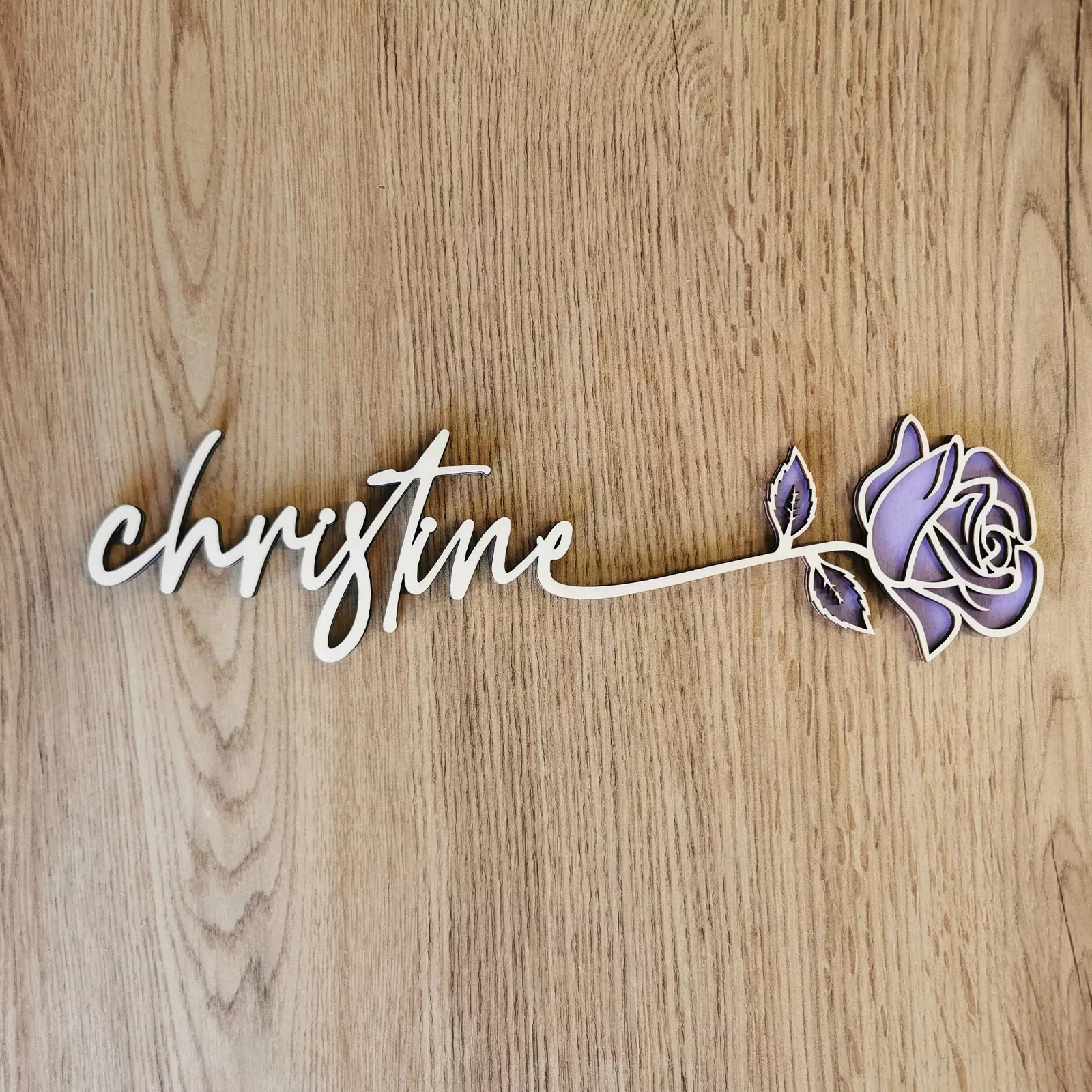 Rose en bois personnalisable