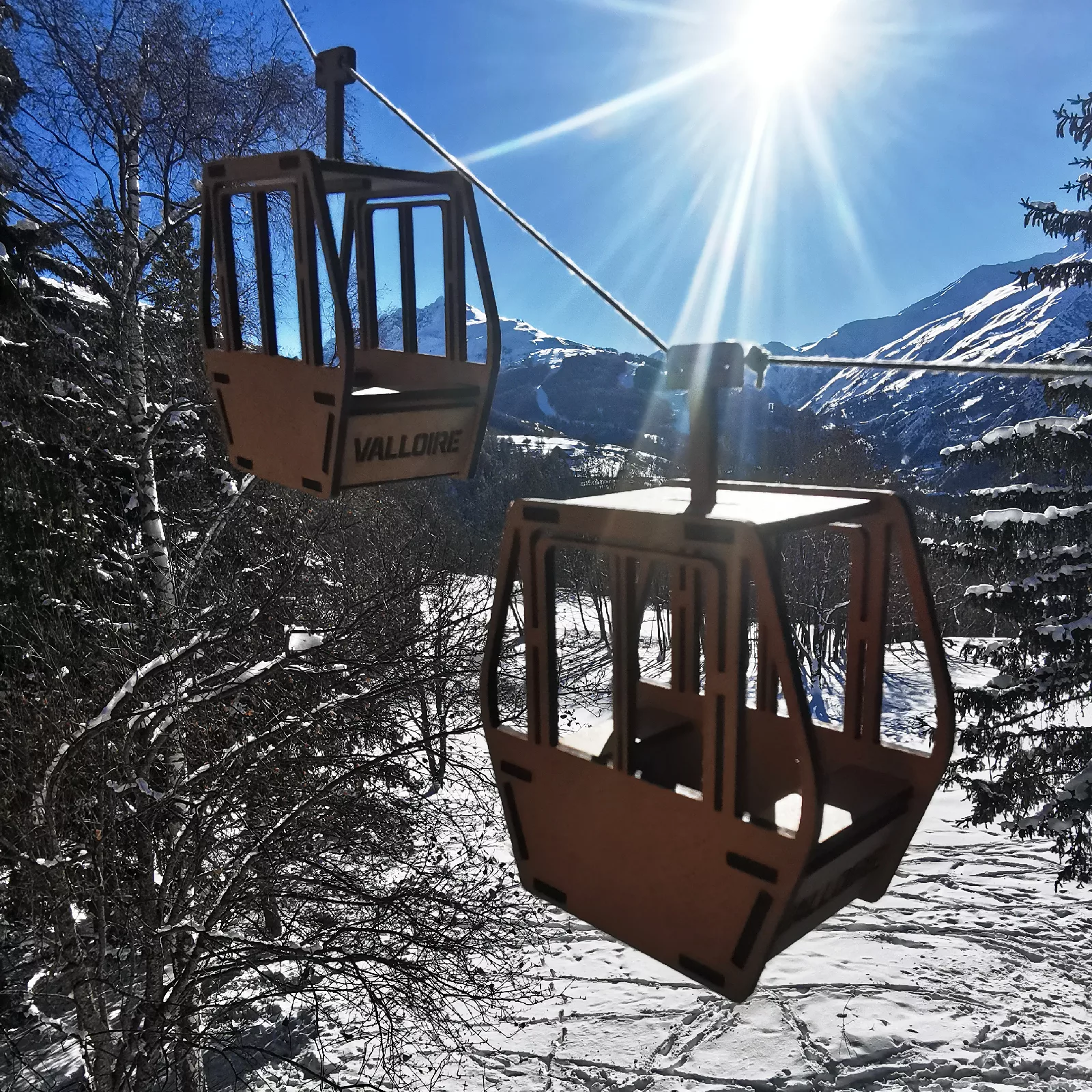 Kit télécabine en bois