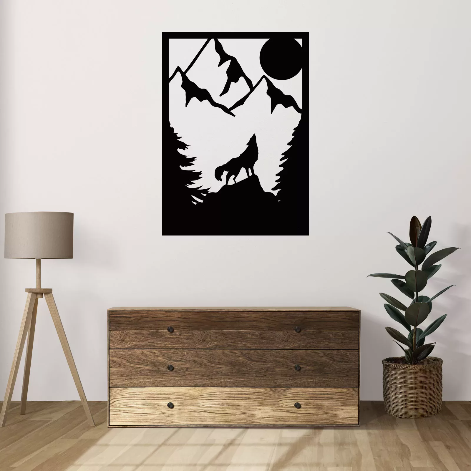 Tableau évidé en bois