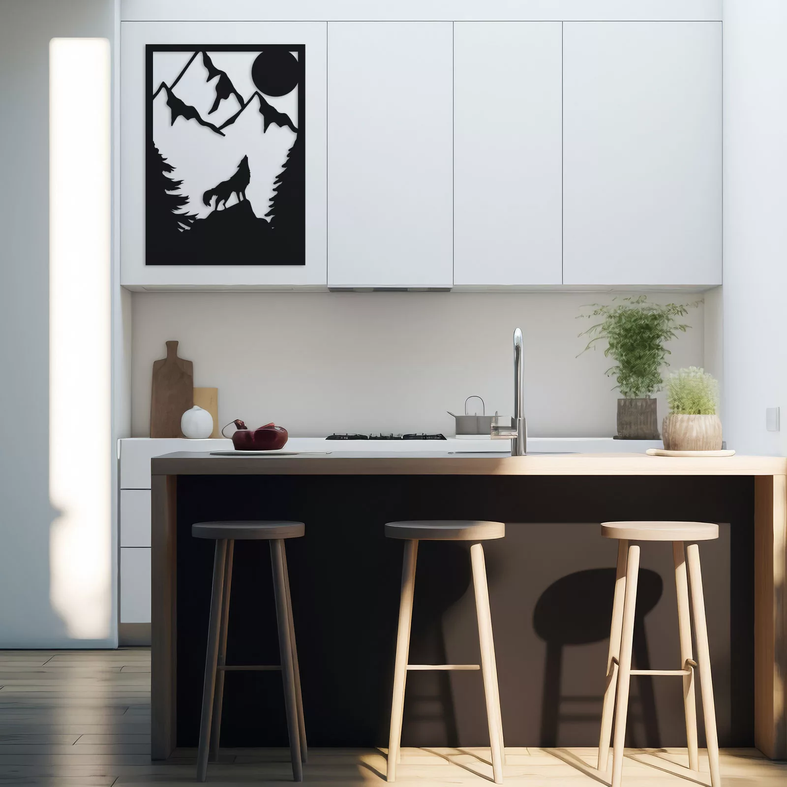 Tableau évidé en bois