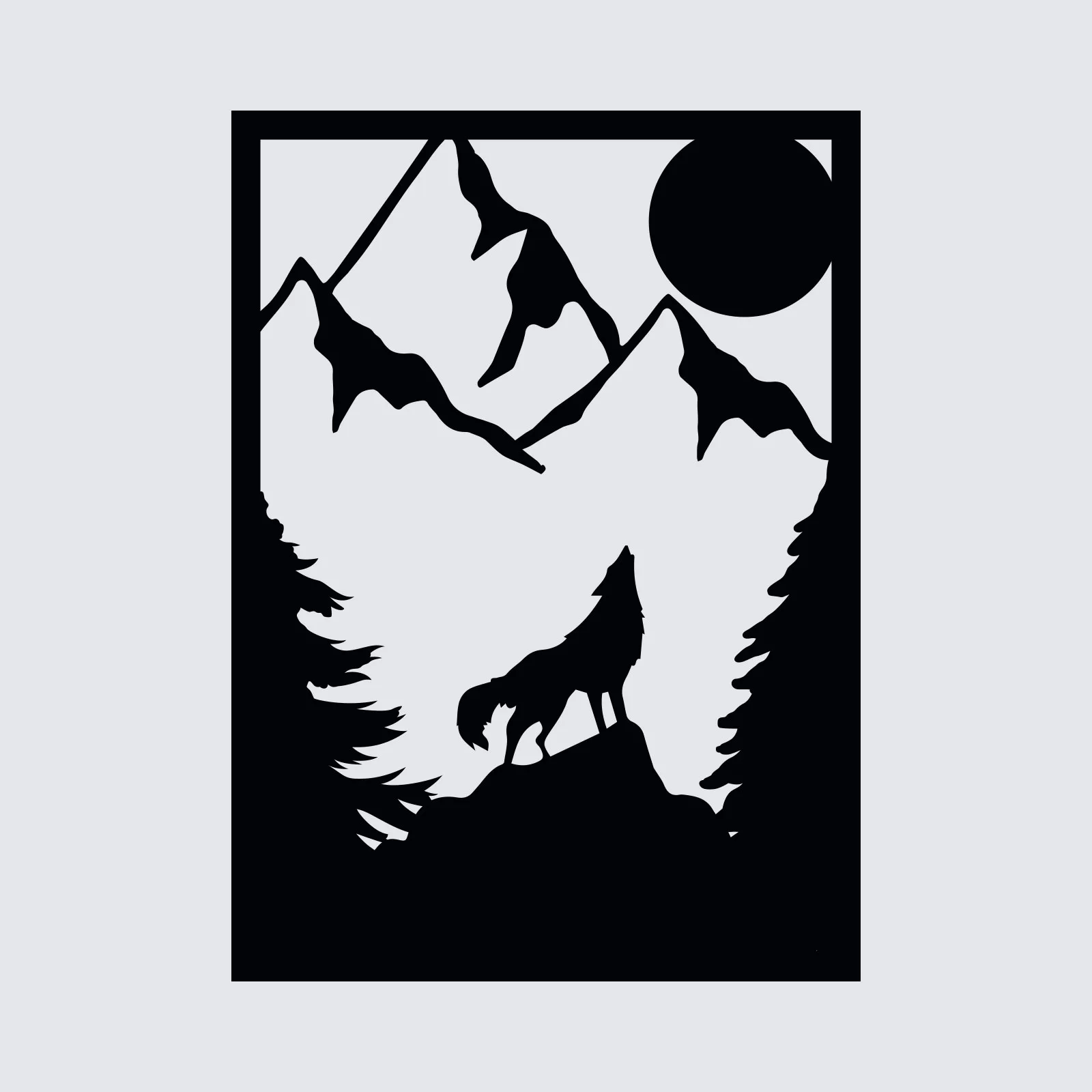 Tableau évidé en bois