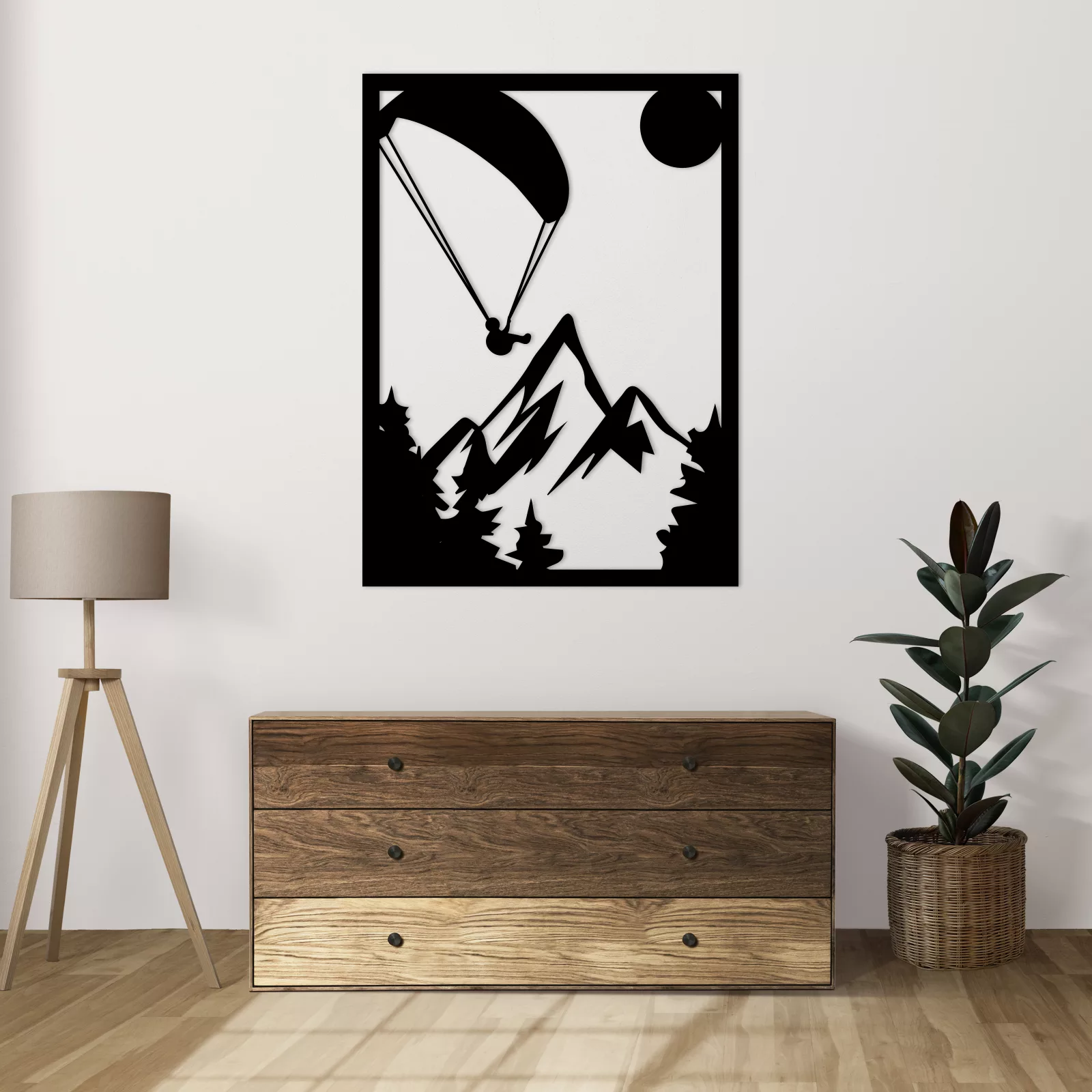 Tableau évidé en bois