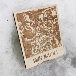 Gravure photo sur bois - format polaroid