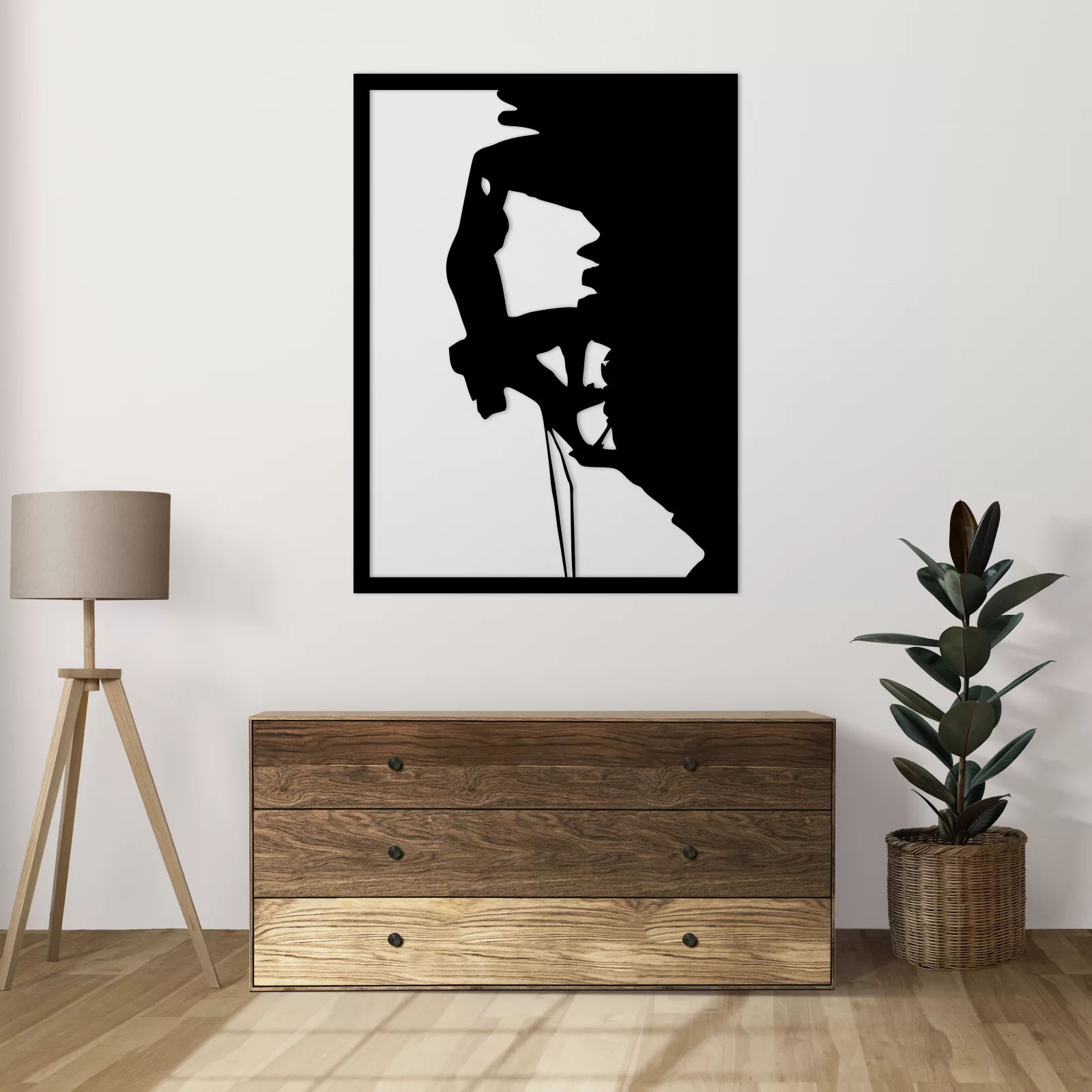 Tableau évidé en bois : "Le Grimpeur"