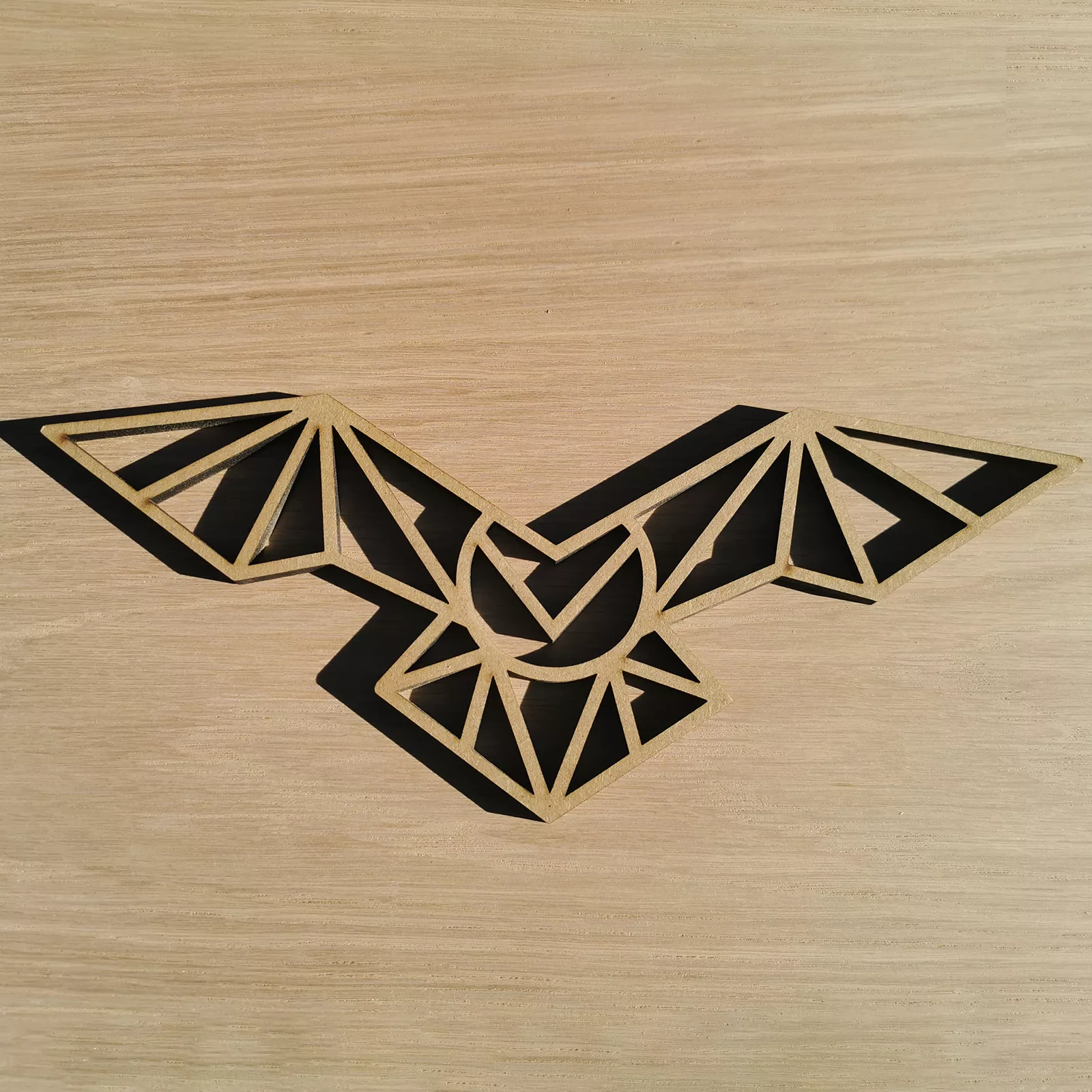 Animal géométrique en bois : La Chouette