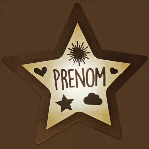 Veilleuse étoile personnalisée