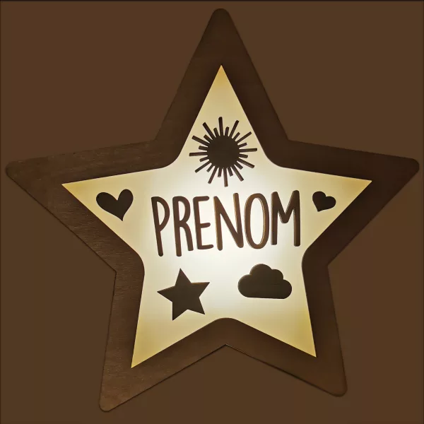 Veilleuse étoile à personnaliser