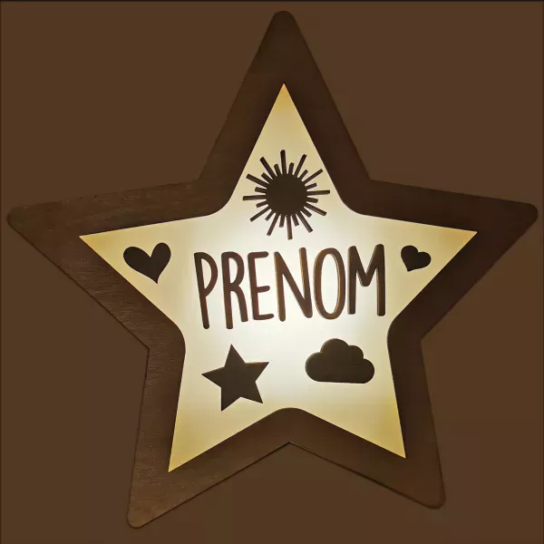 Veilleuse étoile à personnaliser