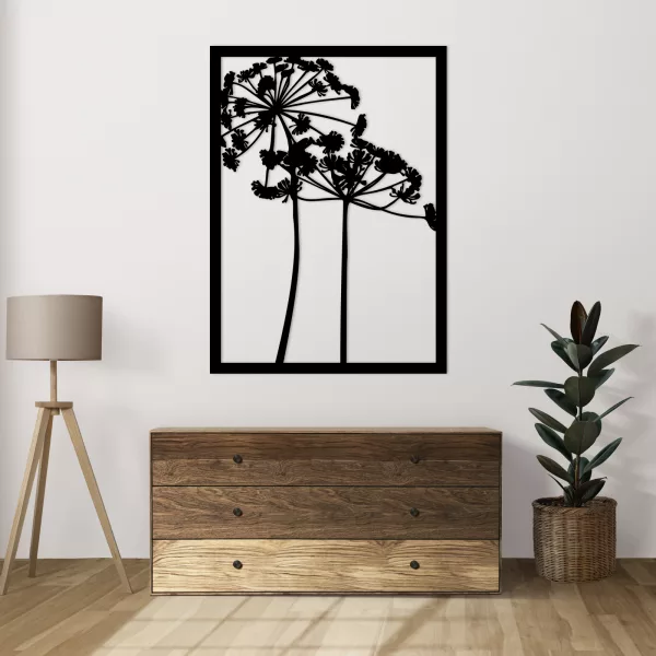 Tableau évidé en bois : "Ombellifères"